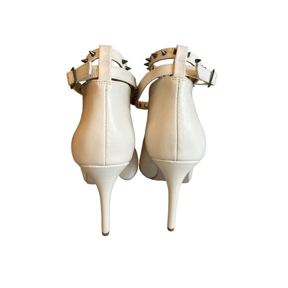 Jessica Simpson Cream rock stud ankle stiletto booties 7.5 - Picture 8 of 10